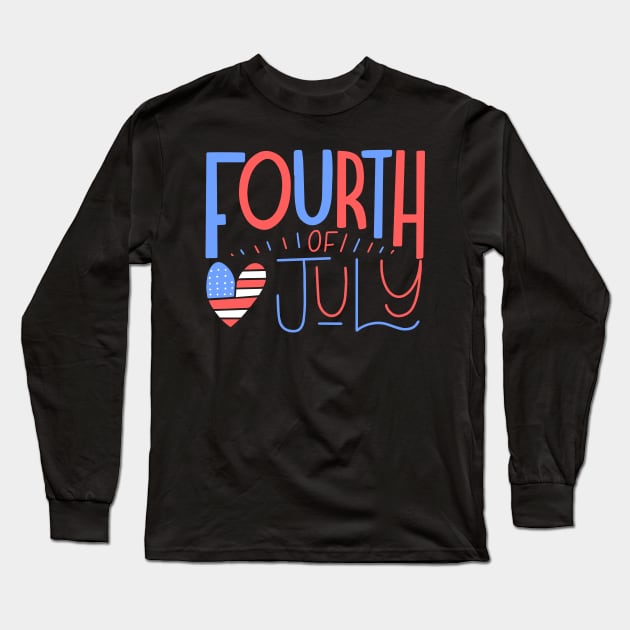 fourth of july Long Sleeve T-Shirt by ARRIGO